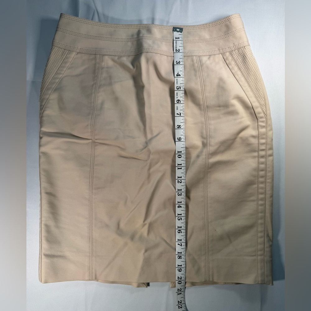 White House Black Market Beige Pencil Skirt 20” long